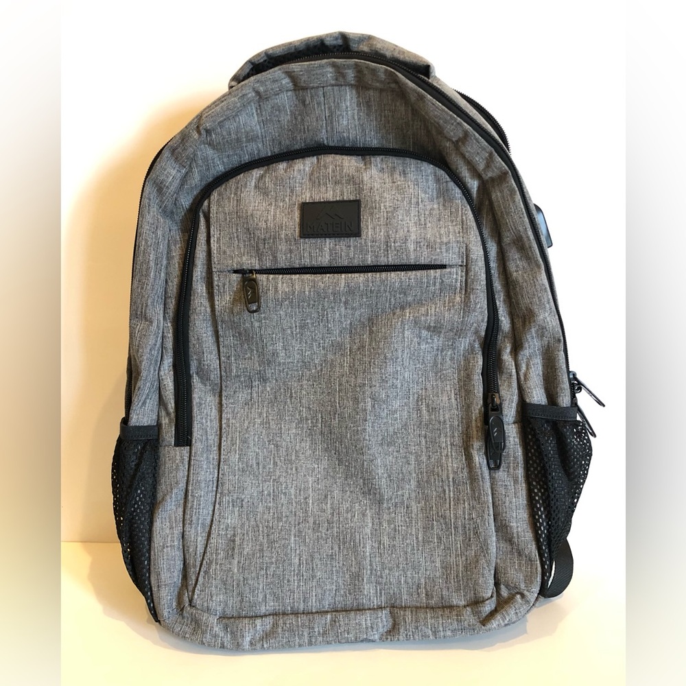 MATEIN Travel Laptop Backpack with USB Charging Port, 15.6”, Austere Grey